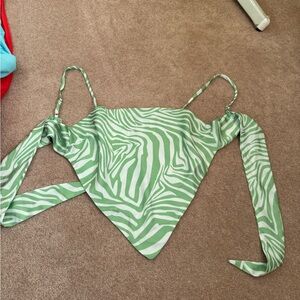 Princess Polly Mint Zebra Print Camisole